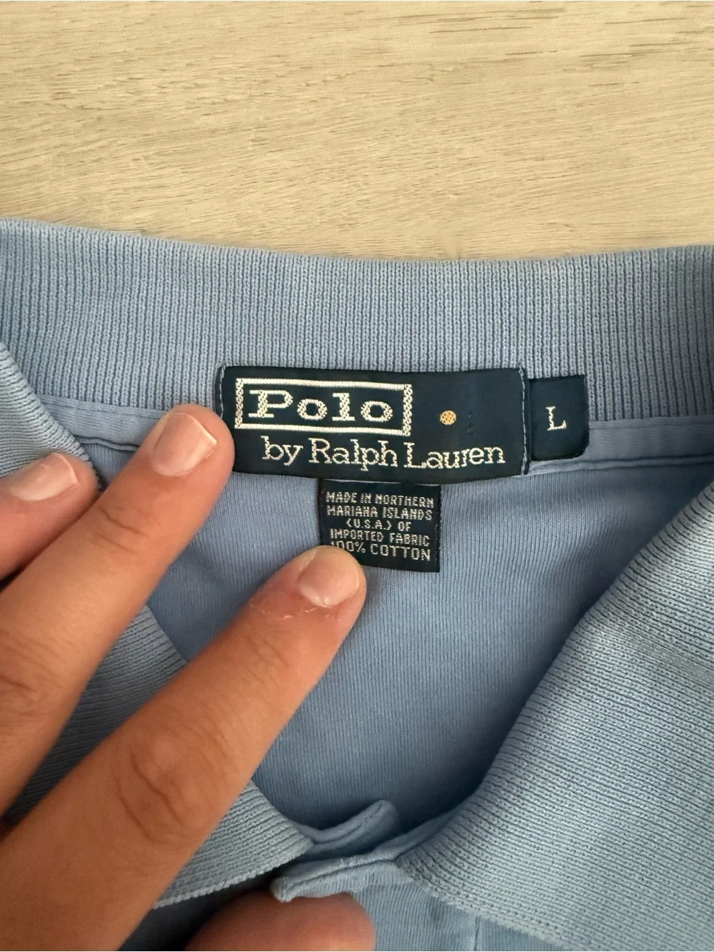 Ralph Lauren Light Blue Polo with Red Pony Embroidery